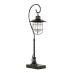 Landen 33" Metal Task Lamp - Set of 2 - Oil Rubbed Bronze, Clear Glass