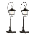 Landen 33" Metal Task Lamp - Set of 2 - Oil Rubbed Bronze, Clear Glass