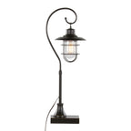 Landen 33" Metal Task Lamp - Set of 2 - Oil Rubbed Bronze, Clear Glass
