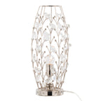 Crystal Buds 18" Metal Uplight - Polished Nickel, Clear Crystal