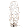 Crystal Buds 18" Metal Uplight - Polished Nickel, Clear Crystal