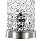 Chandelier 11" Metal Uplight - Set of 2 - Brushed Nickel, Clear Crystal, Chrome Metal