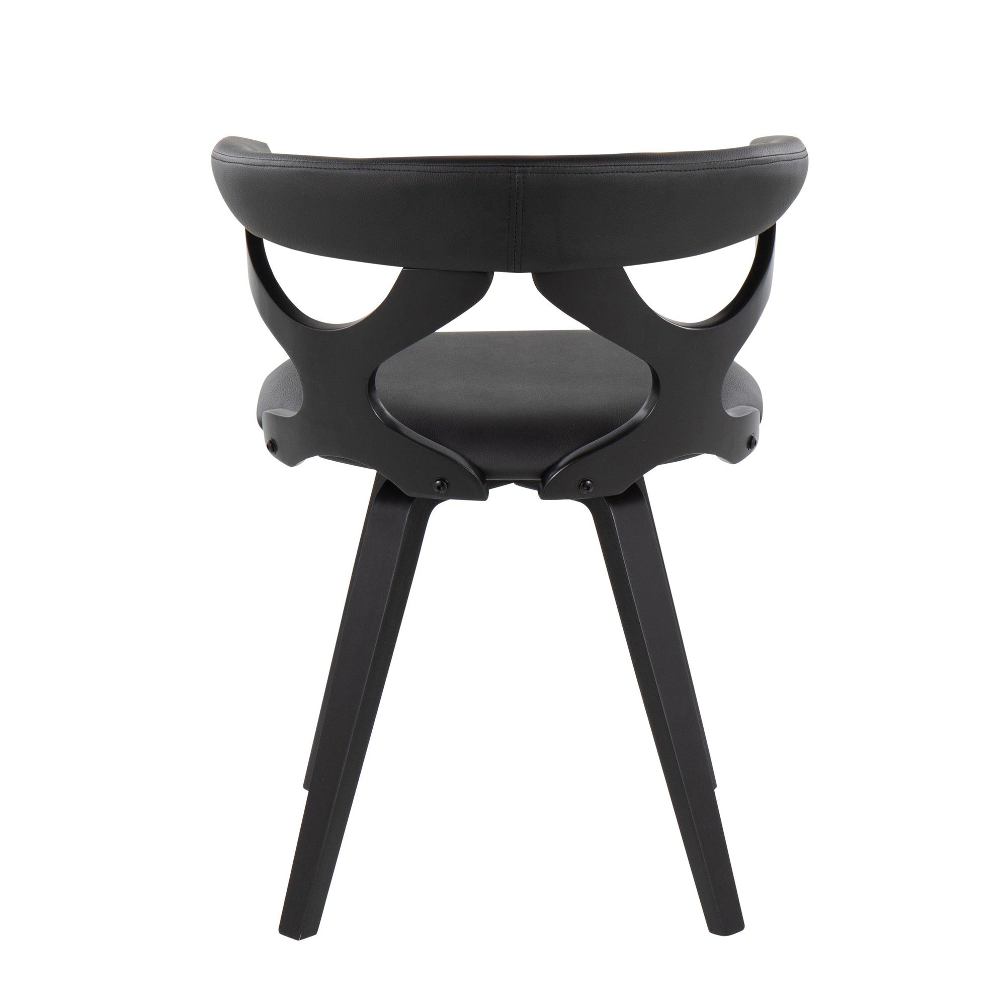 Gardenia Chair - Black Wood, Black PU