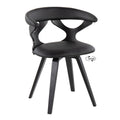 Gardenia Chair - Black Wood, Black PU