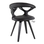 Gardenia Chair - Black Wood, Black PU
