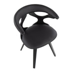 Gardenia Chair - Black Wood, Black PU