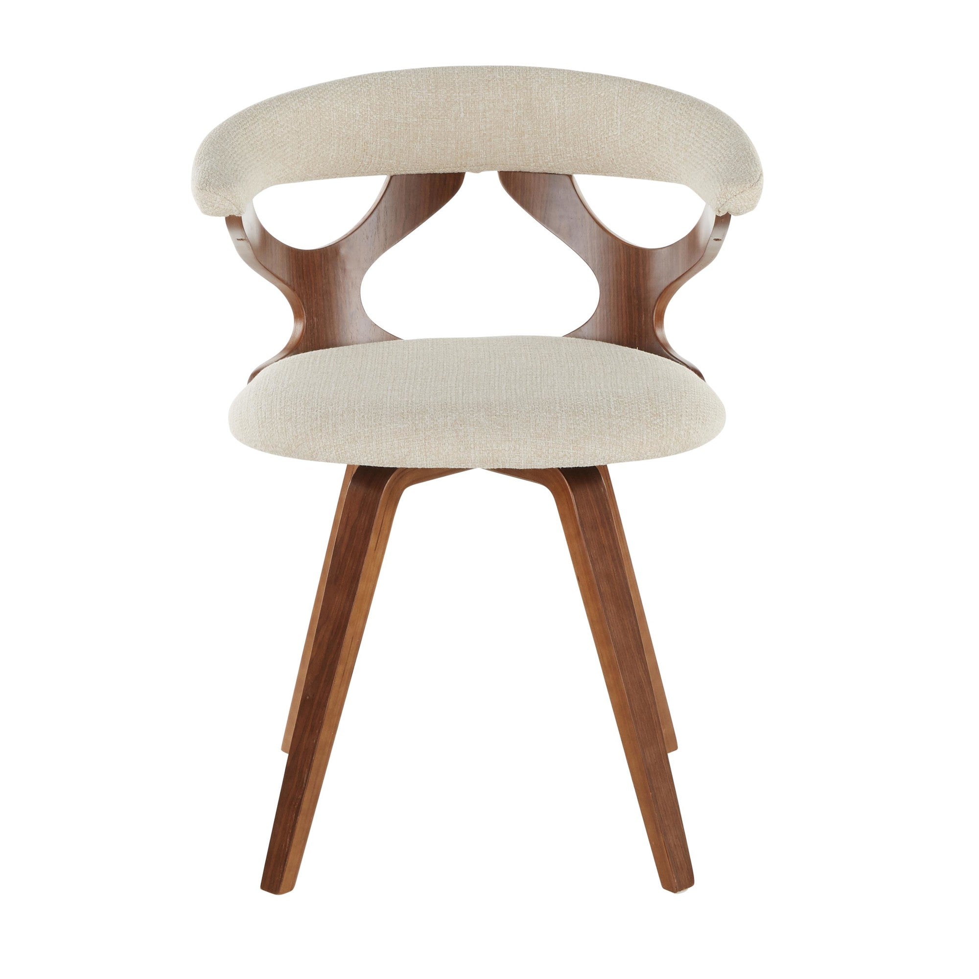 Gardenia Chair - Walnut Wood, Cream Fabric