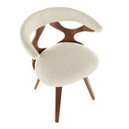 Gardenia Chair - Walnut Wood, Cream Fabric