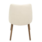 Giovanni Chair - Walnut Wood, Ivory Cream PU