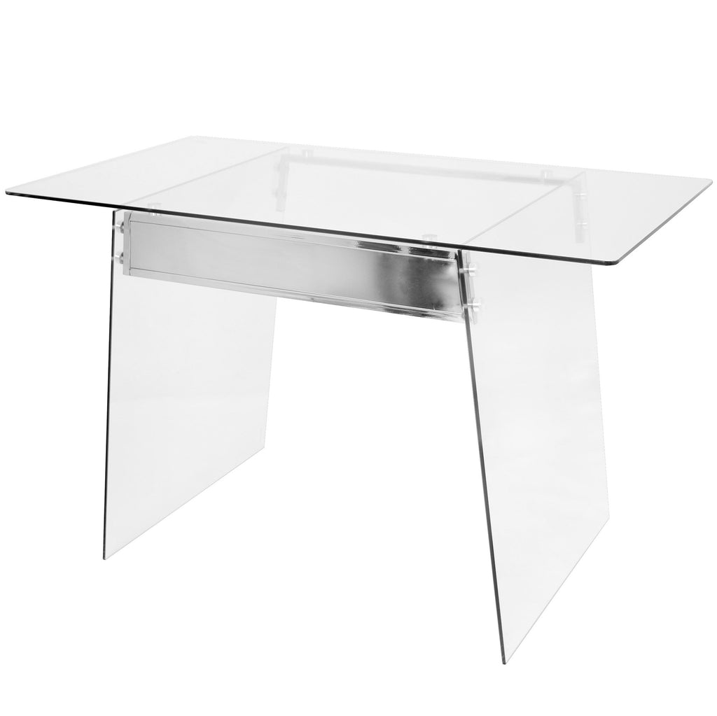 Glacier Office Desk - Clear