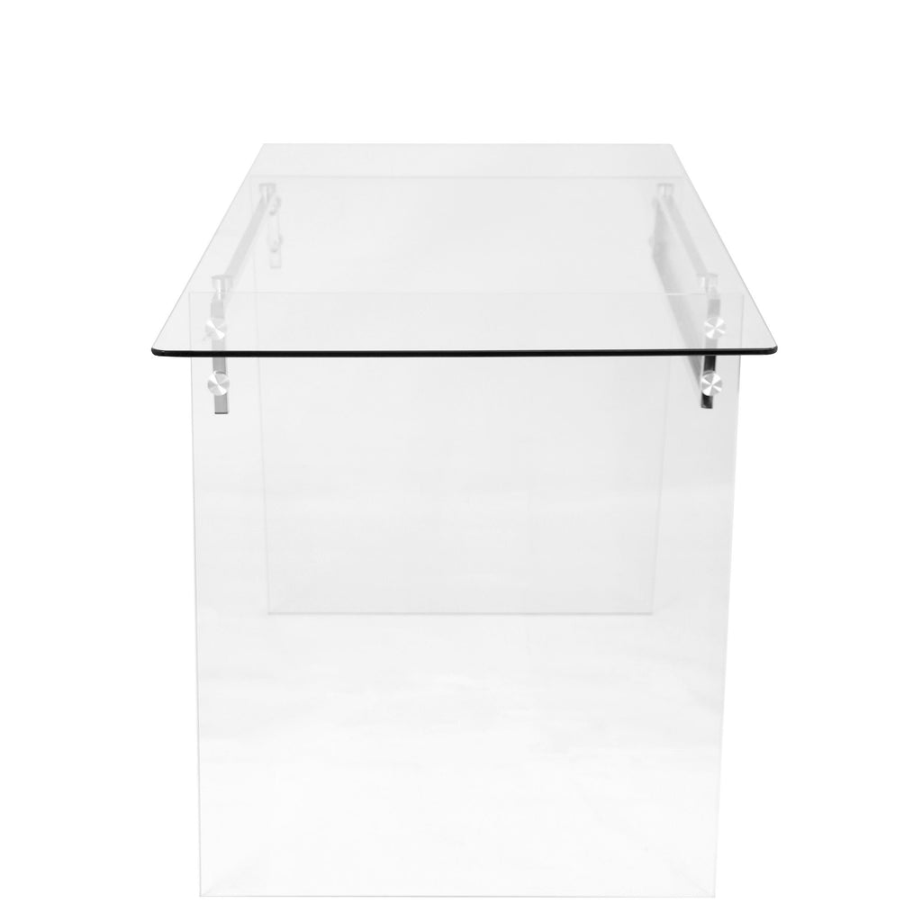 Glacier Office Desk - Clear