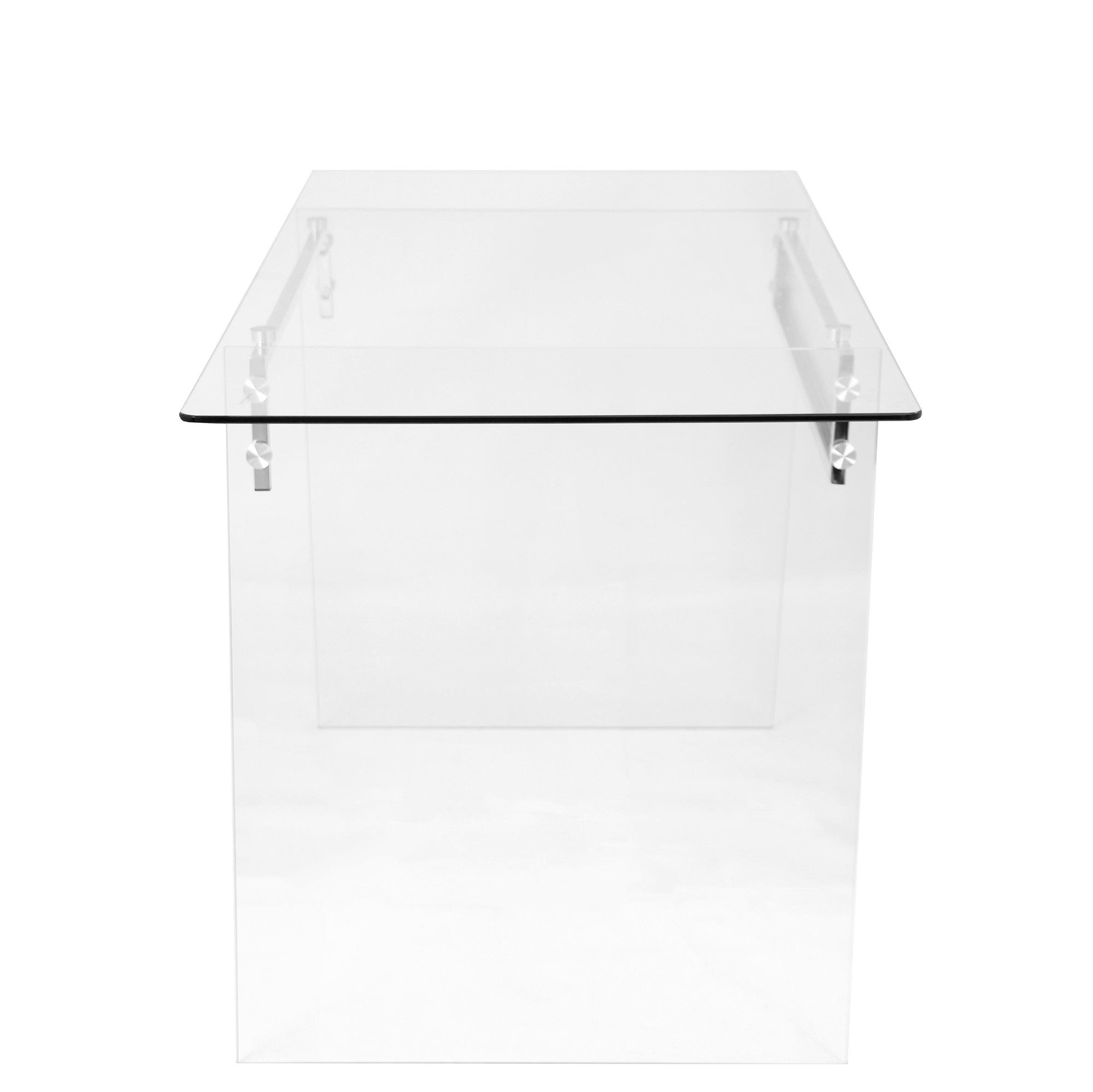 Glacier Office Desk - Clear