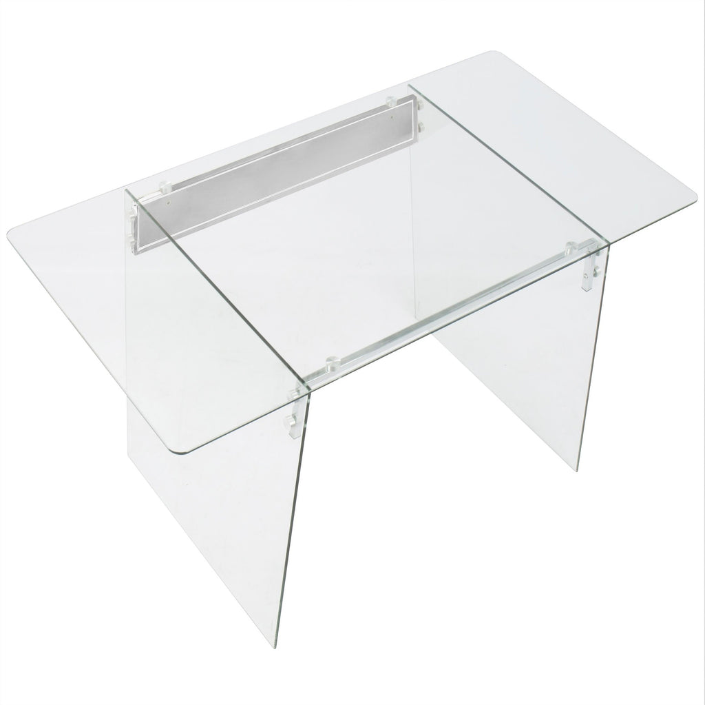 Glacier Office Desk - Clear