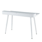 Harvey Desk - White Steel, White Wood, Natural Wood