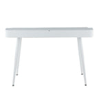 Harvey Desk - White Steel, White Wood, Natural Wood