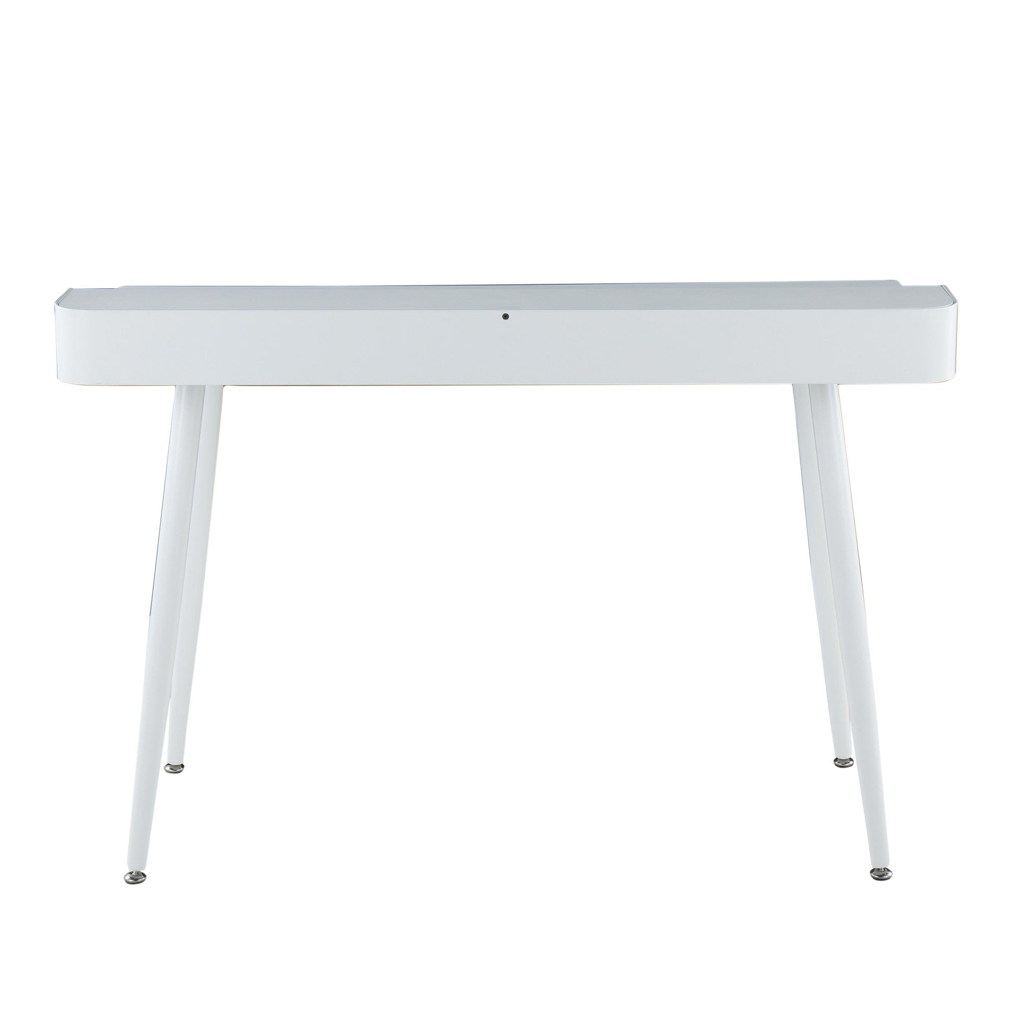 Harvey Desk - White Steel, White Wood, Natural Wood