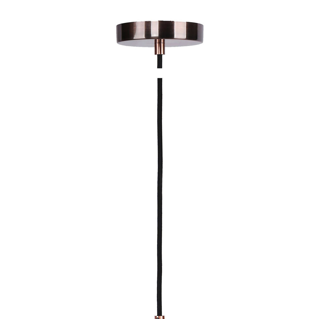 Linx Oval 7.5" Metal Pendant Lamp - Antique Copper Bronze