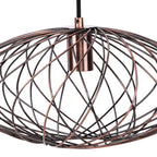 Linx Oval 7.5" Metal Pendant Lamp - Antique Copper Bronze