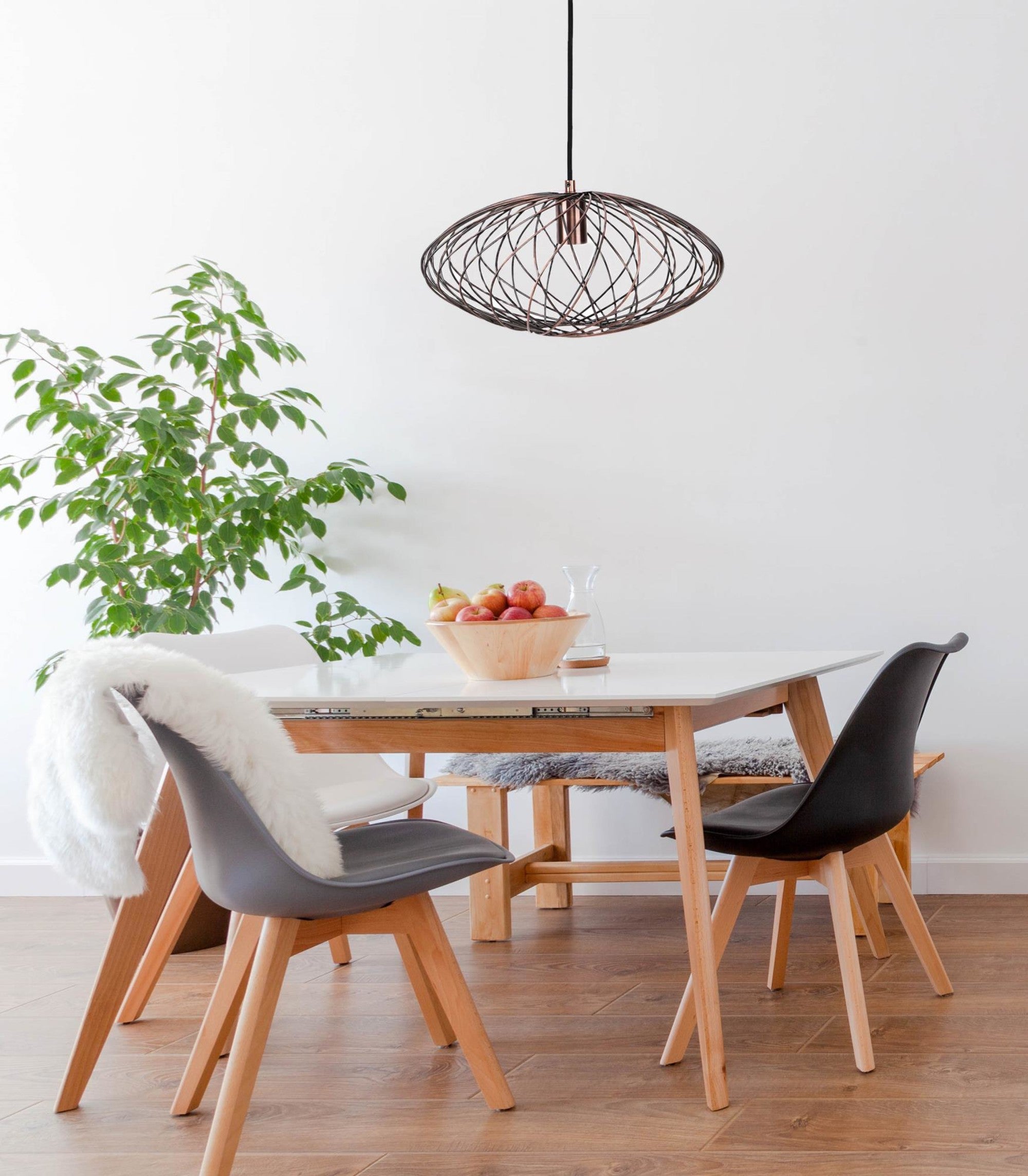 Linx Oval 7.5" Metal Pendant Lamp - Antique Copper Bronze