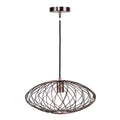 Linx Oval 7.5" Metal Pendant Lamp - Antique Copper Bronze