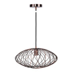 Linx Oval 7.5" Metal Pendant Lamp - Antique Copper Bronze