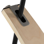 Robyn Floor Lamp - Natural Wood, Black Metal, Black Linen
