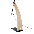 Robyn-salon Floor Lamp - Natural Wood, Black Metal, Natural Rattan