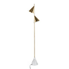 Cone 65" Metal Floor Lamp - Gold Metal, White Faux Marble
