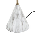 Cone 65" Metal Floor Lamp - Gold Metal, White Faux Marble