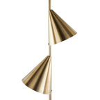 Cone 65" Metal Floor Lamp - Gold Metal, White Faux Marble