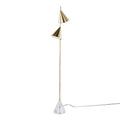 Cone 65" Metal Floor Lamp - Gold Metal, White Faux Marble