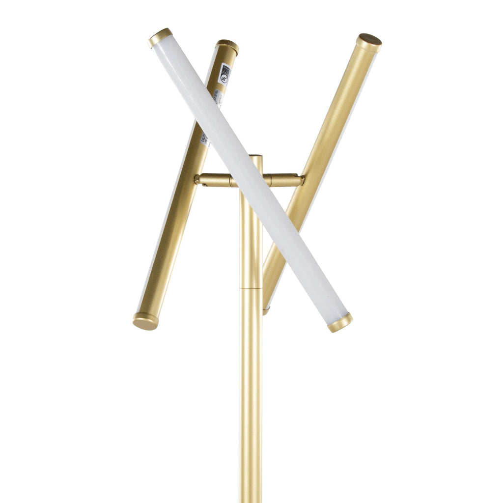Icicle 65" Swivel Floor Lamp - Gold Metal