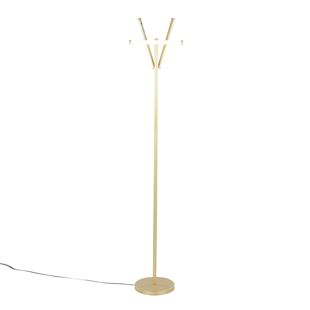 Icicle 65" Swivel Floor Lamp - Gold Metal