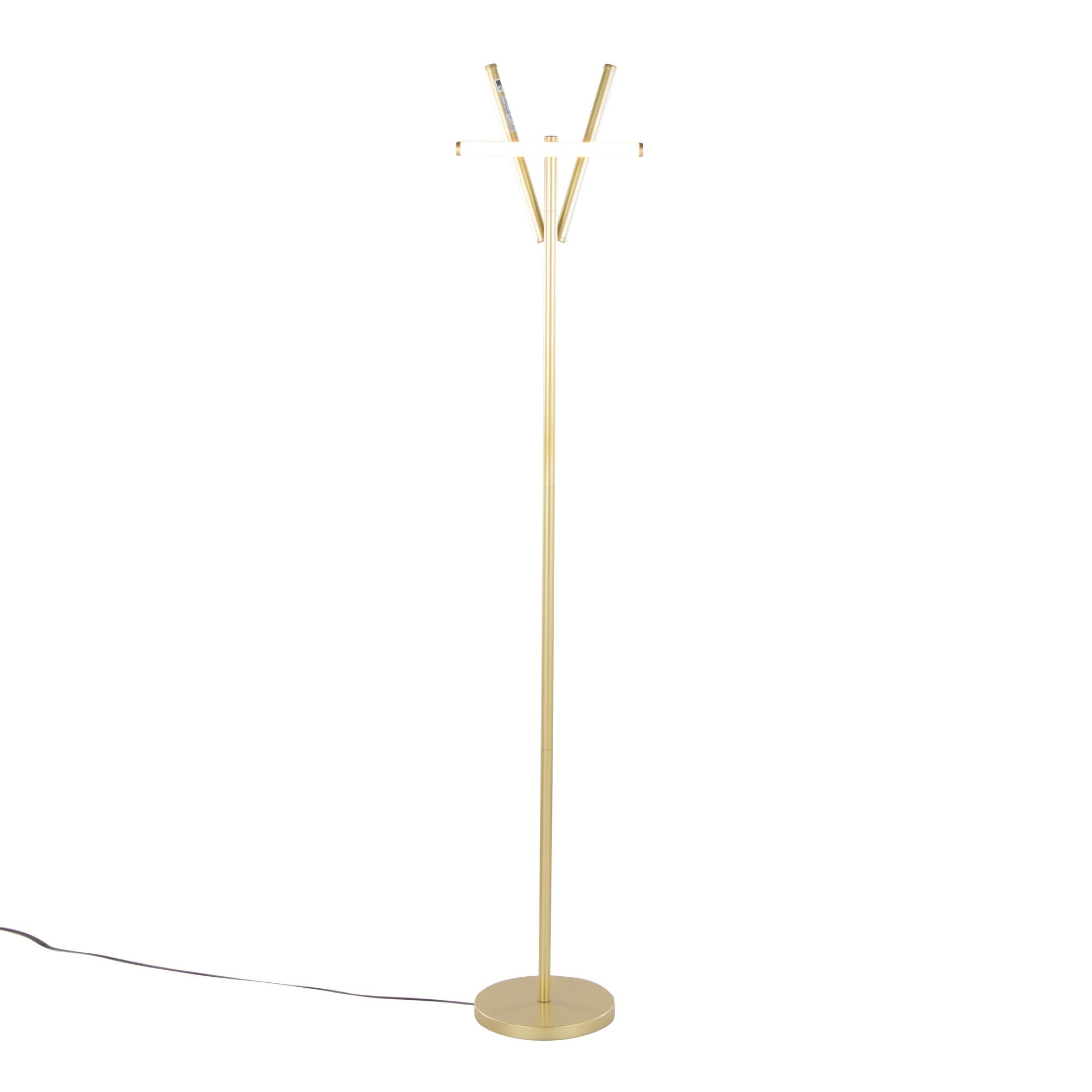Icicle 65" Swivel Floor Lamp - Gold Metal