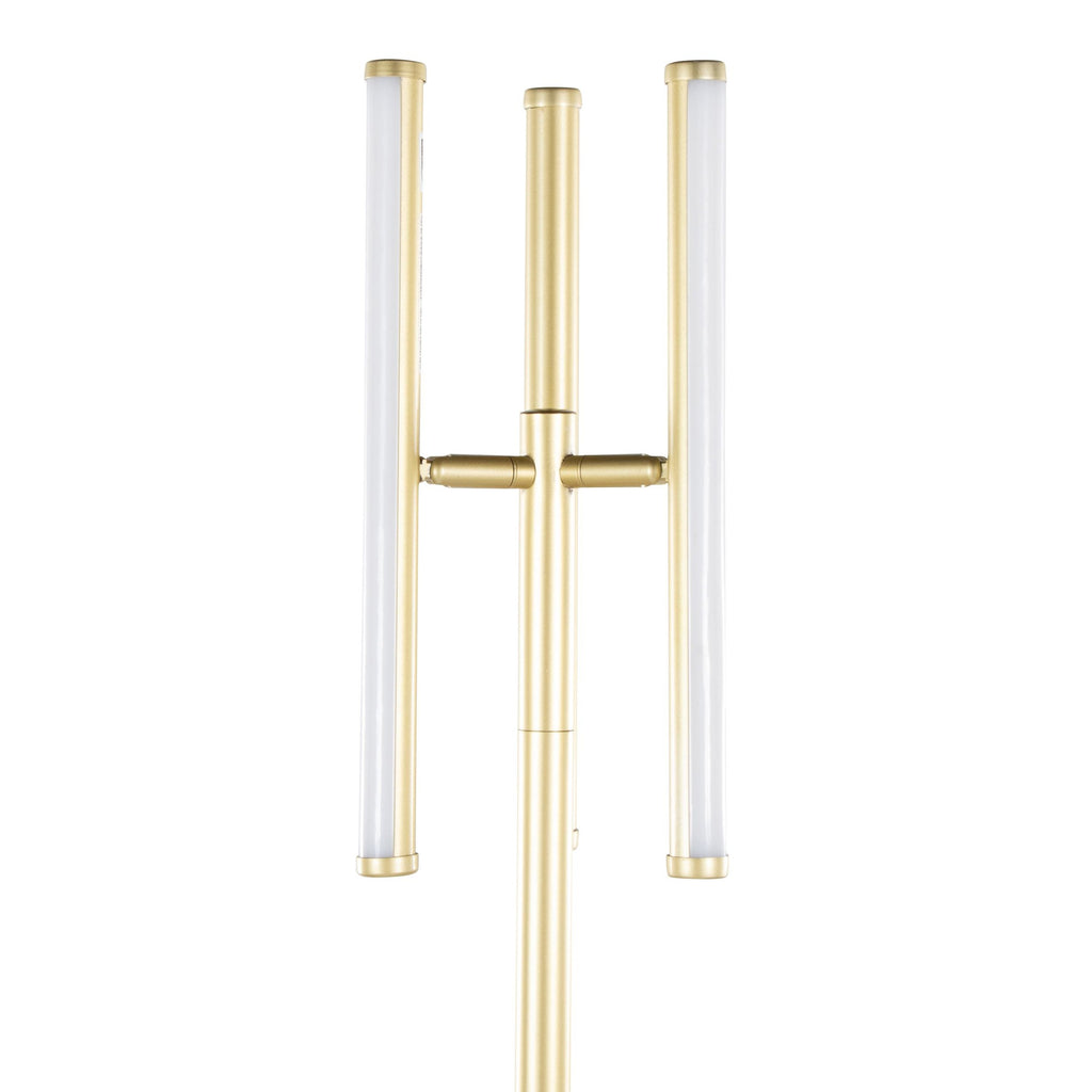 Icicle 65" Swivel Floor Lamp - Gold Metal