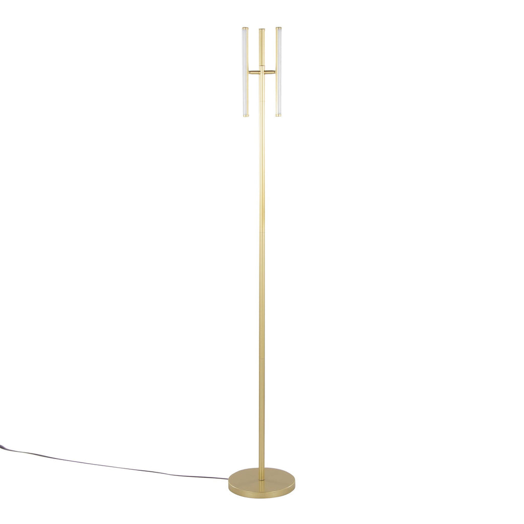 Icicle 65" Swivel Floor Lamp - Gold Metal