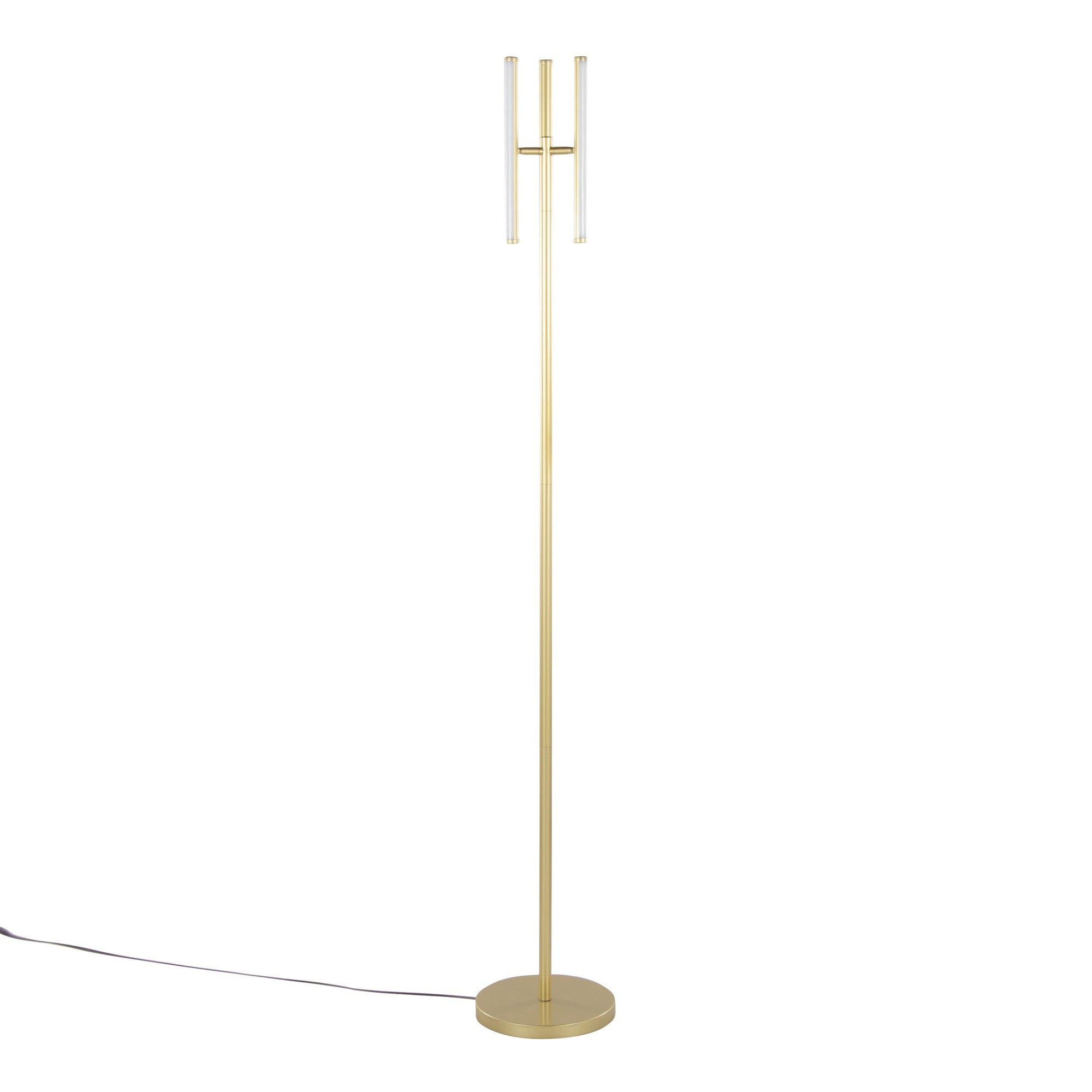 Icicle 65" Swivel Floor Lamp - Gold Metal