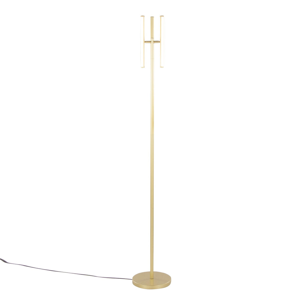 Icicle 65" Swivel Floor Lamp - Gold Metal
