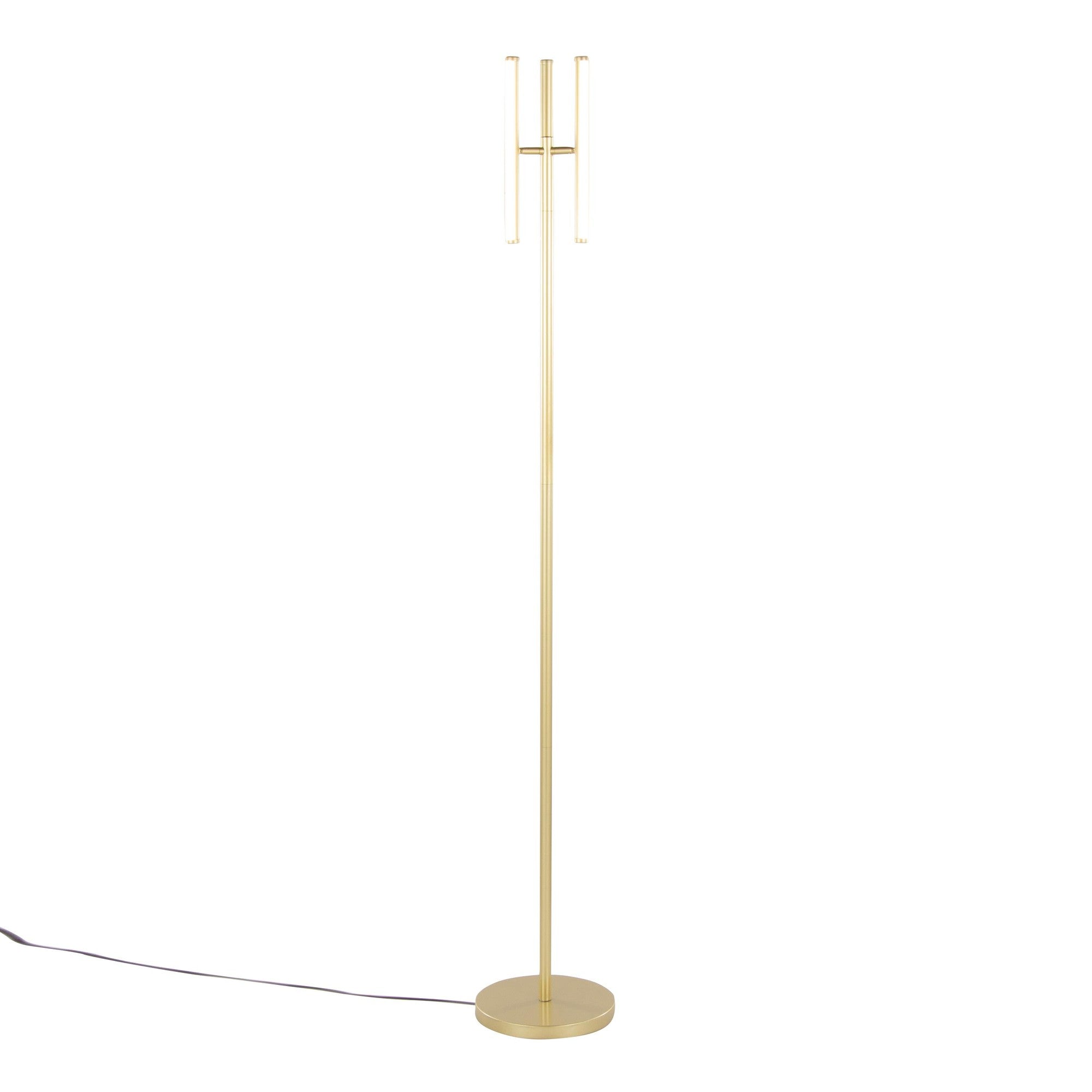 Icicle 65" Swivel Floor Lamp - Gold Metal