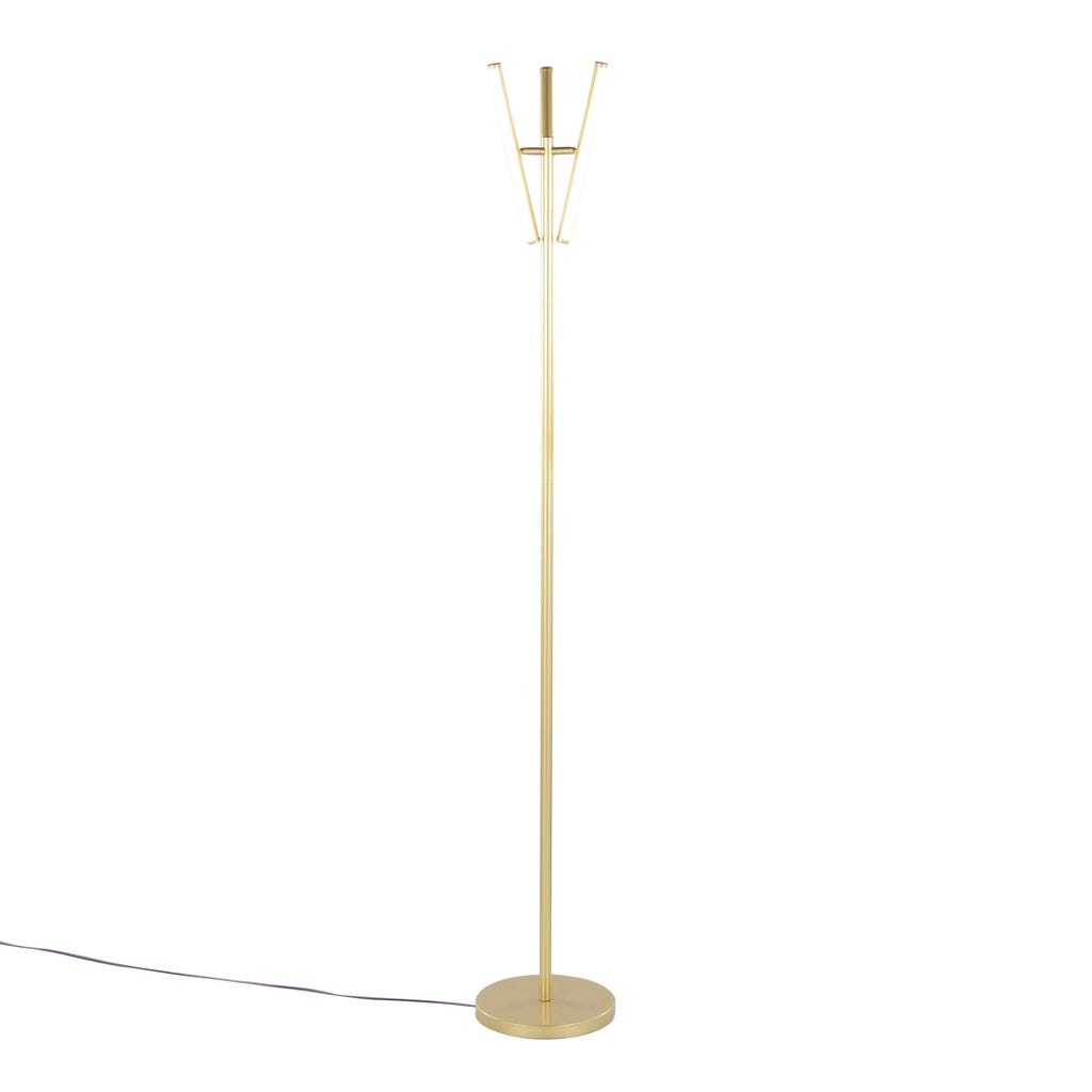 Icicle 65" Swivel Floor Lamp - Gold Metal