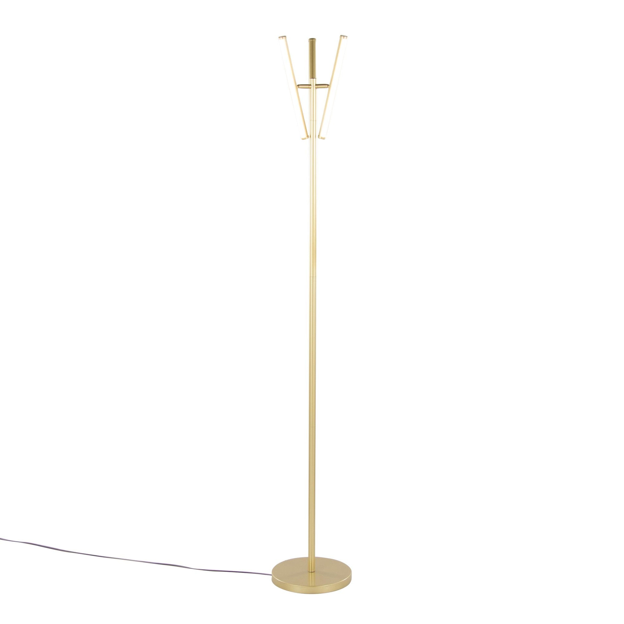 Icicle 65" Swivel Floor Lamp - Gold Metal