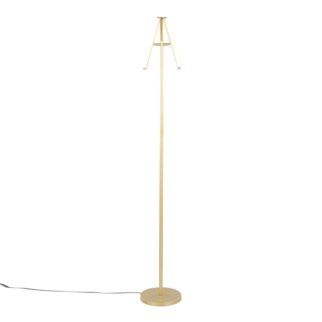 Icicle 65" Swivel Floor Lamp - Gold Metal