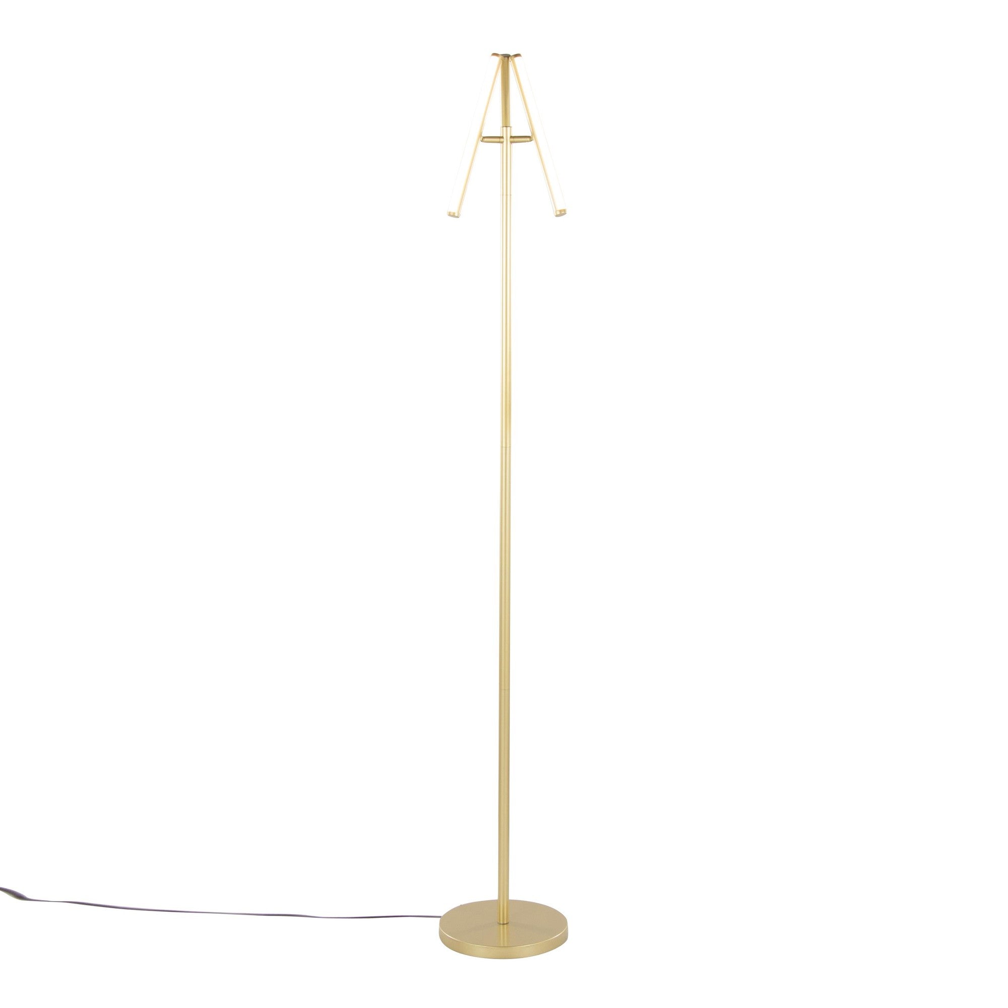 Icicle 65" Swivel Floor Lamp - Gold Metal