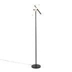 Icicle 65" Swivel Floor Lamp - Black Metal