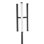Icicle 65" Swivel Floor Lamp - Black Metal