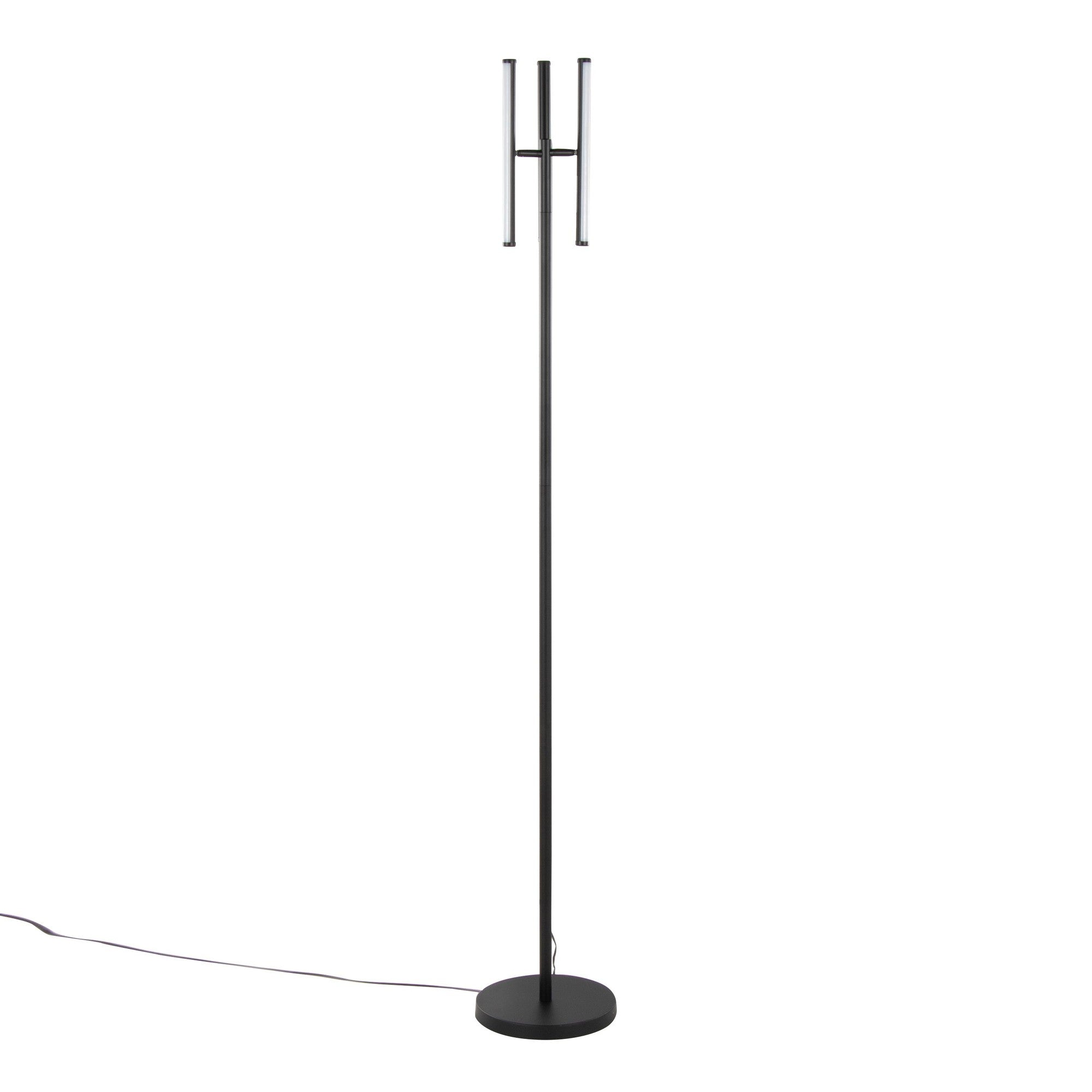 Icicle 65" Swivel Floor Lamp - Black Metal