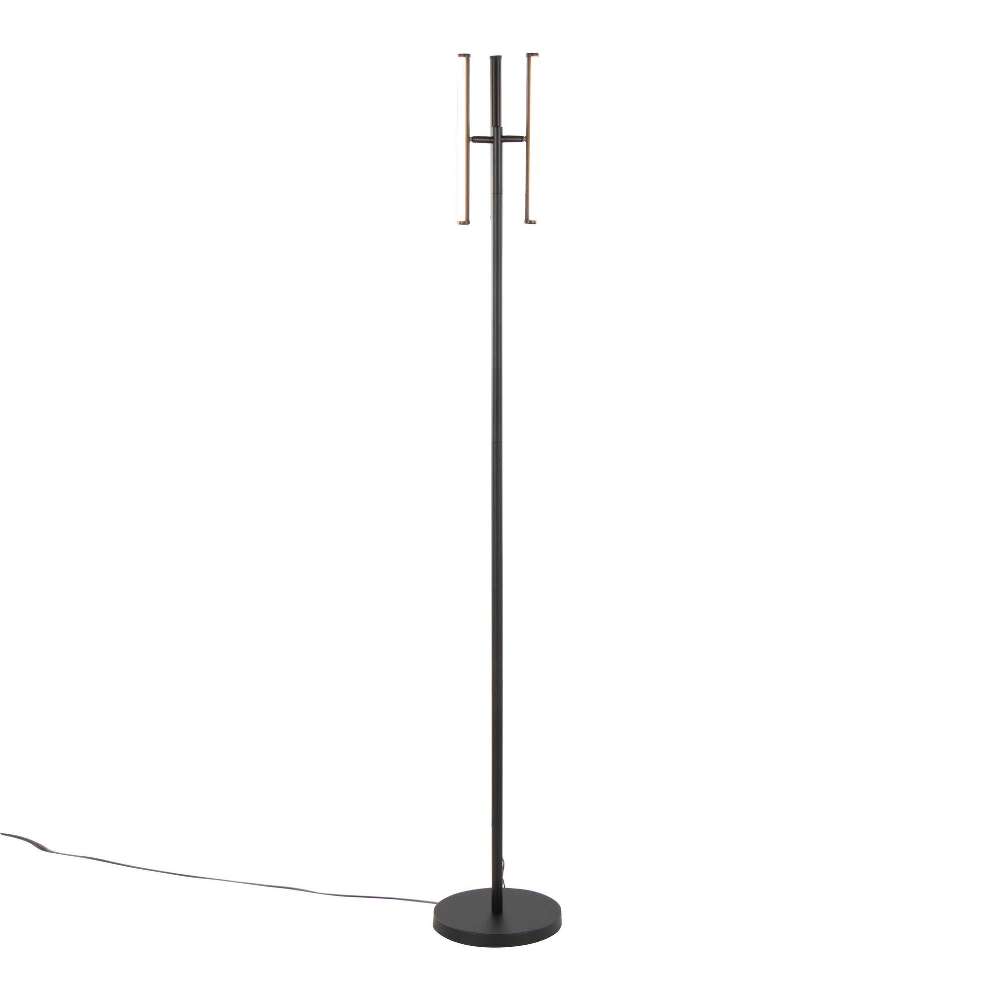 Icicle 65" Swivel Floor Lamp - Black Metal
