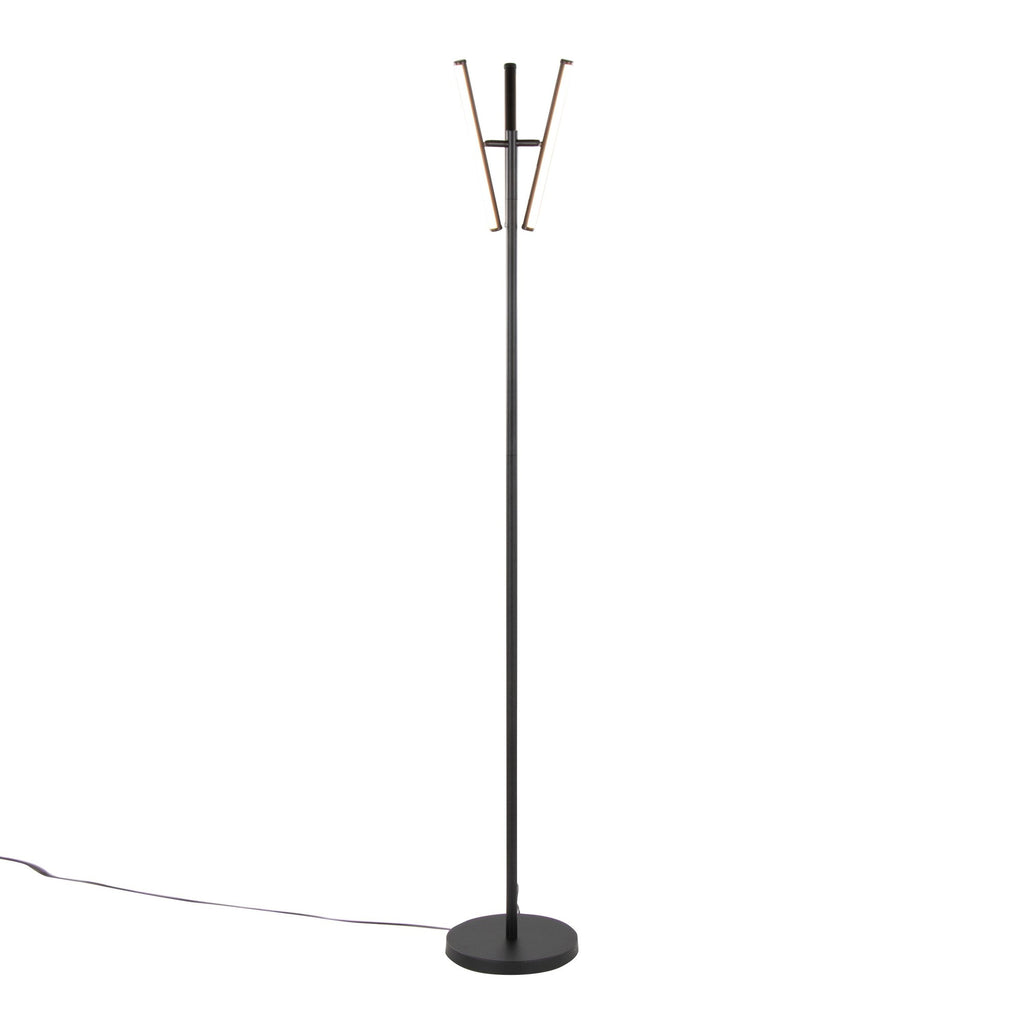 Icicle 65" Swivel Floor Lamp - Black Metal