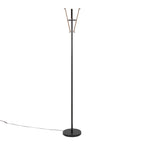 Icicle 65" Swivel Floor Lamp - Black Metal