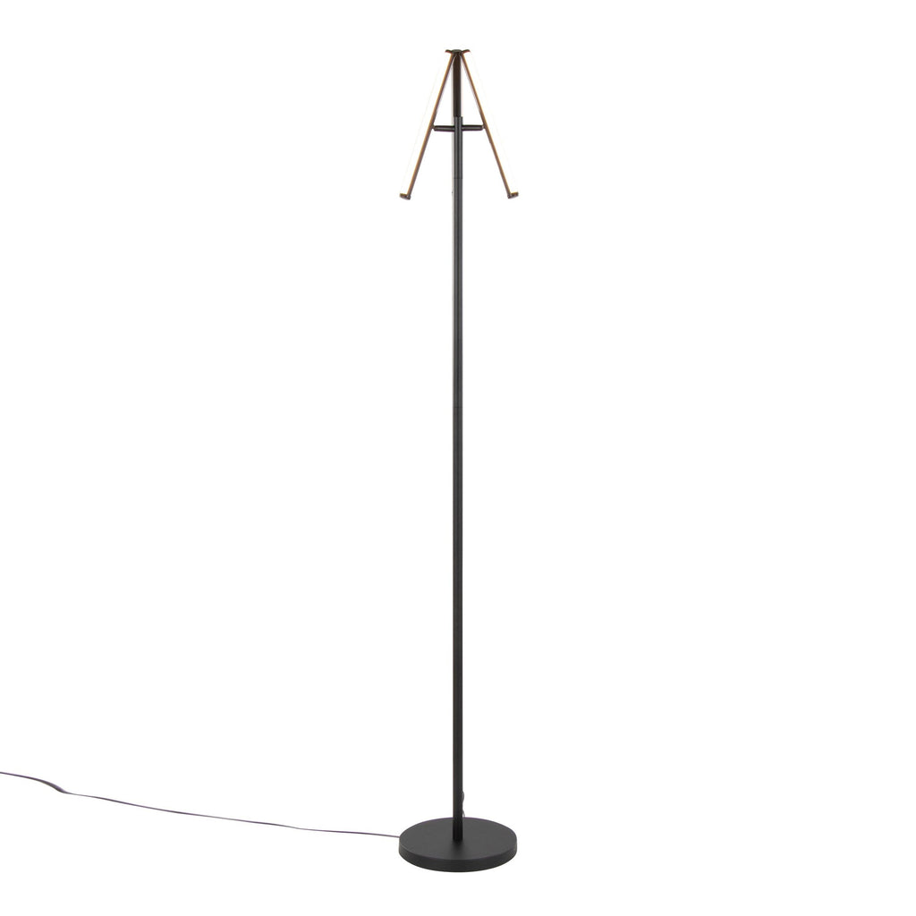 Icicle 65" Swivel Floor Lamp - Black Metal